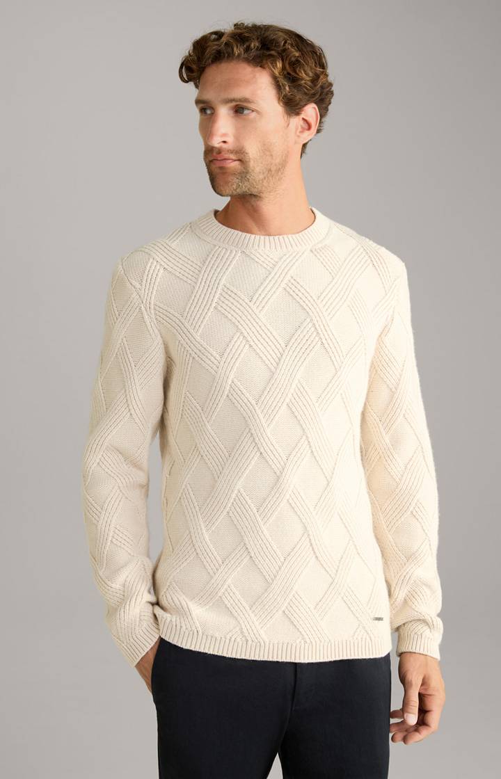 Joop Cashmere-Mix-Pullover Diamondo in Beige