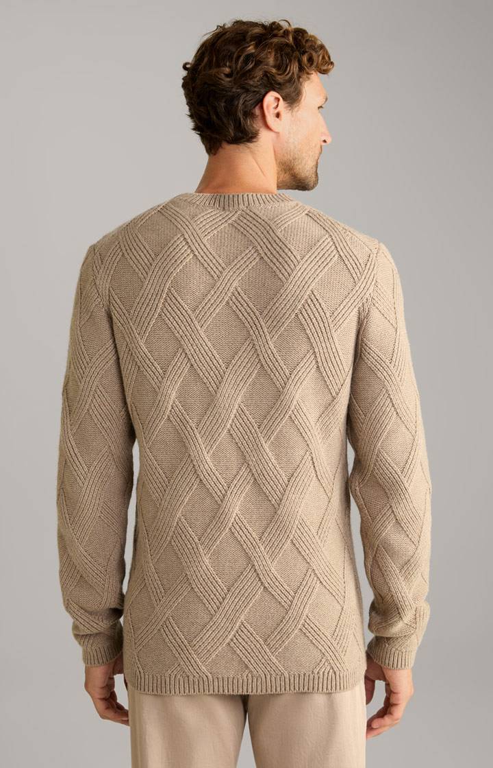 Joop Cashmere-Mix-Pullover Diamondo In Hellbraun