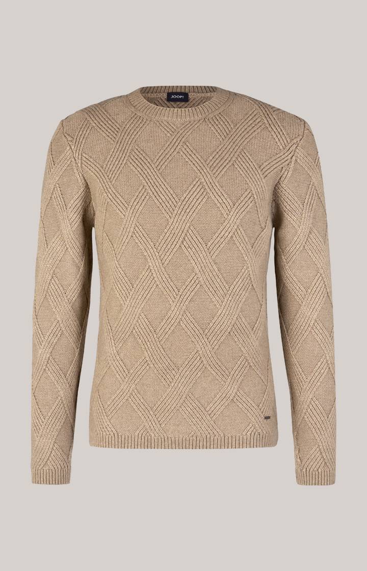 Joop Cashmere-Mix-Pullover Diamondo In Hellbraun