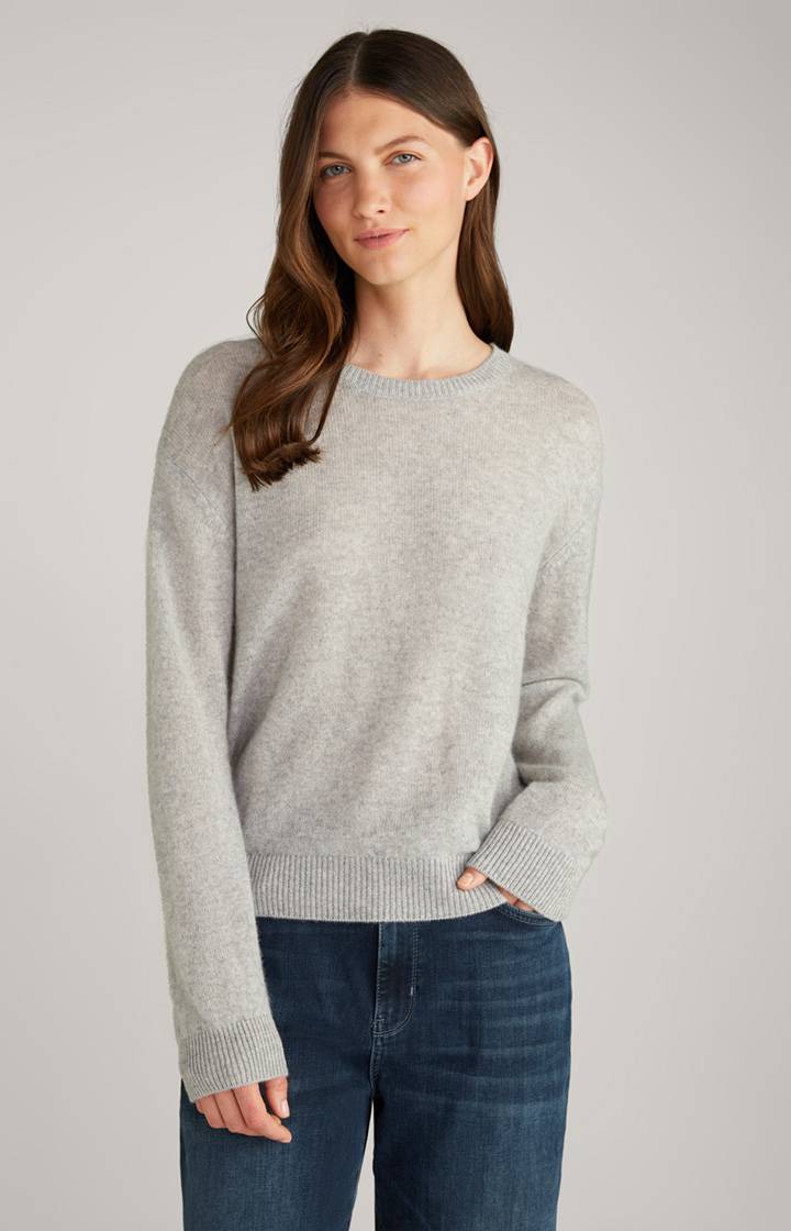 Joop Cashmere-Strickpullover in Grau meliert