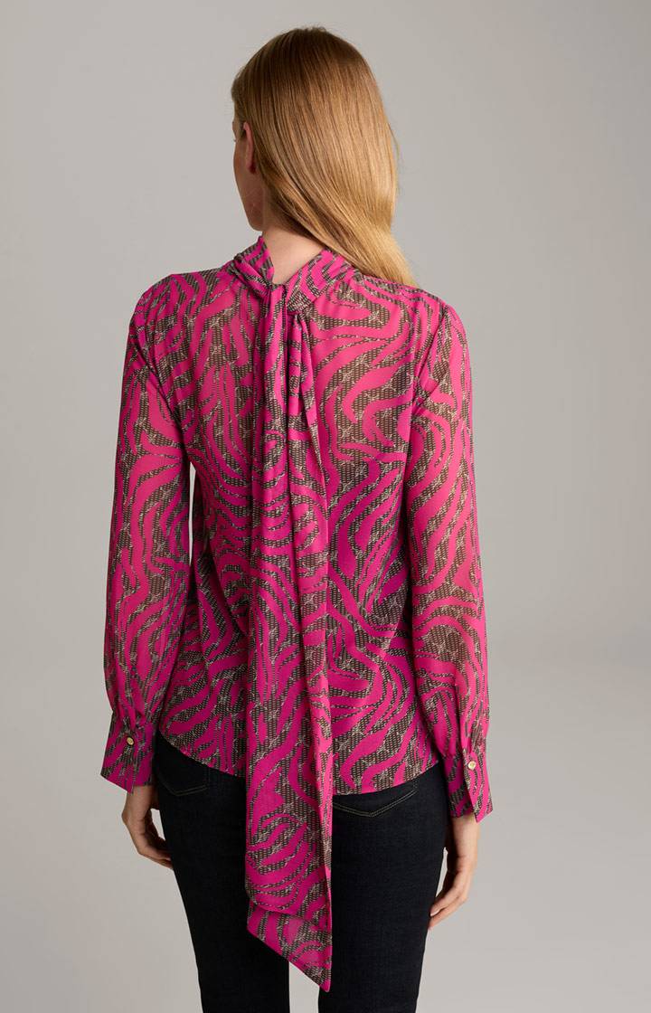 Joop Chiffon-Bluse In Pink/Dunkelbraun