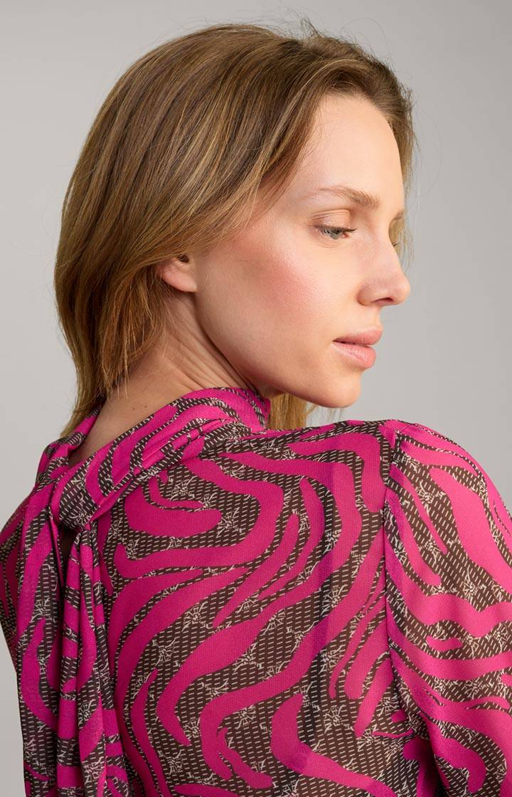 Joop Chiffon-Bluse In Pink/Dunkelbraun