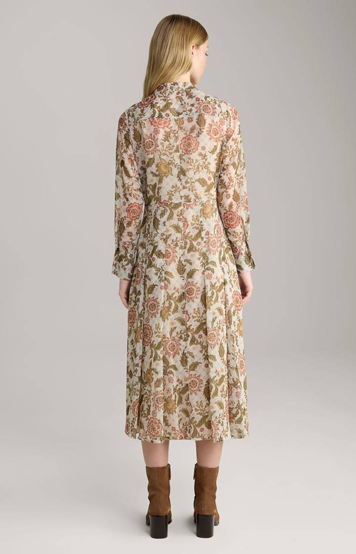 Joop Chiffon-Kleid In Beige Gemustert