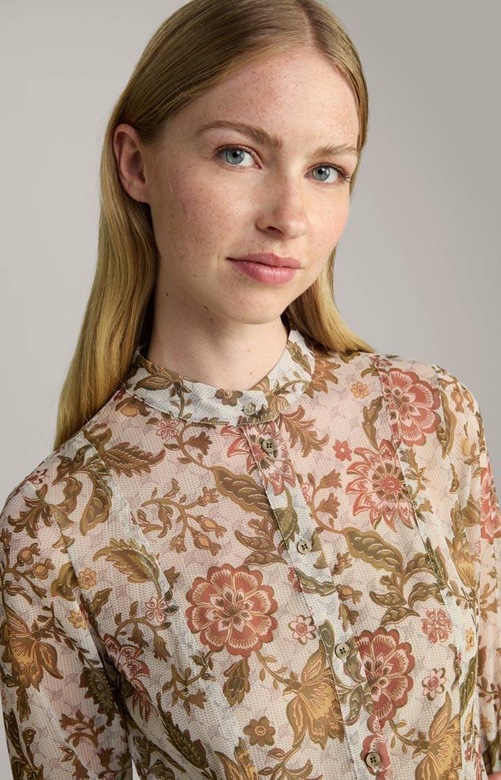 Joop Chiffon-Kleid In Beige Gemustert