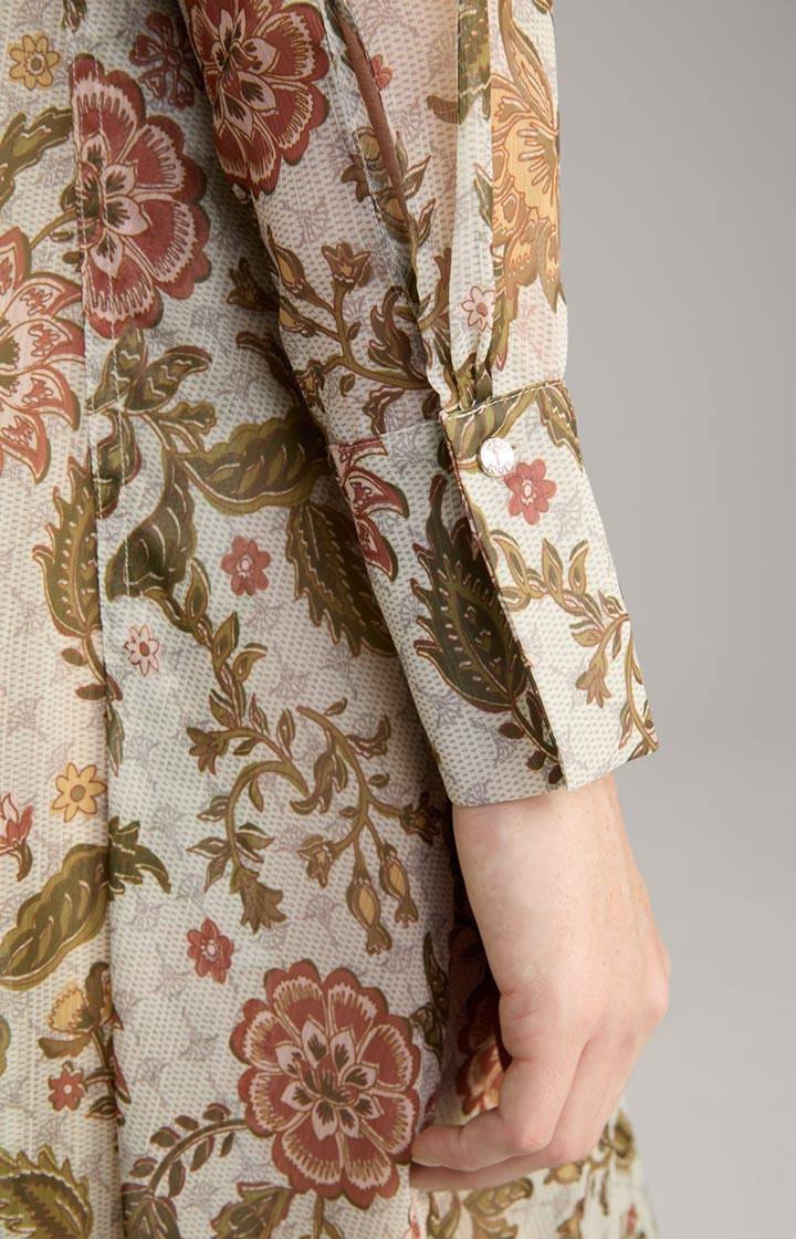 Joop Chiffon-Kleid In Beige Gemustert