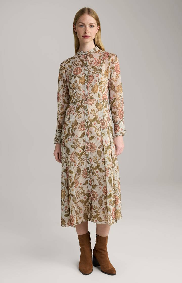 Joop Chiffon-Kleid in Beige gemustert