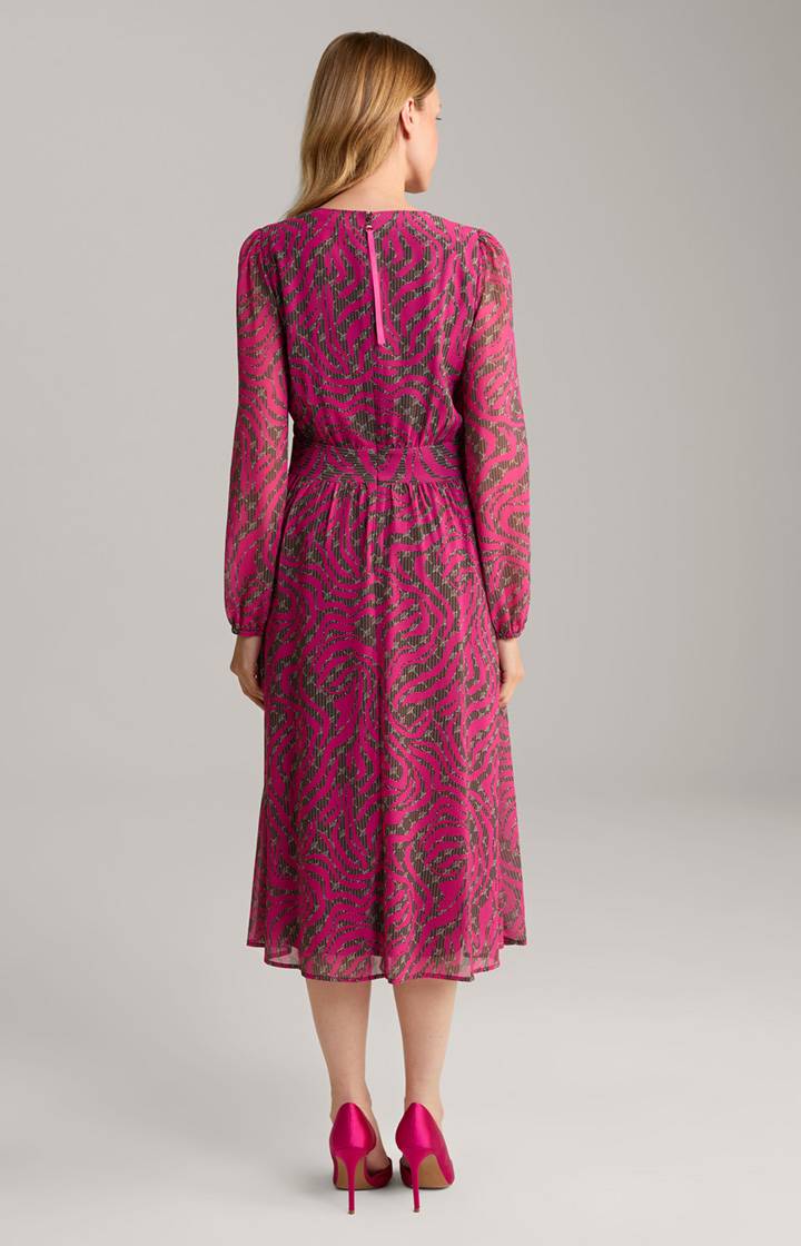 Joop Chiffon-Kleid In Pink/Dunkelbraun