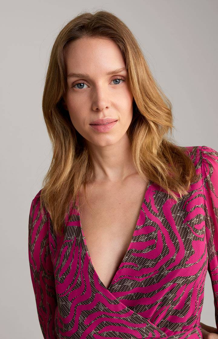 Joop Chiffon-Kleid In Pink/Dunkelbraun