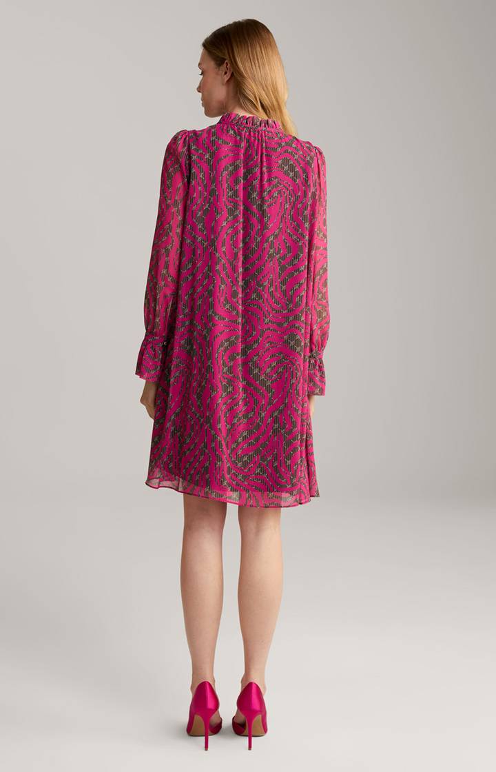 Joop Chiffon-Kleid In Pink/Dunkelbraun
