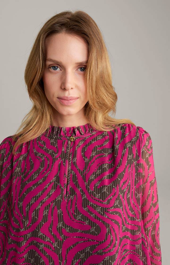 Joop Chiffon-Kleid In Pink/Dunkelbraun