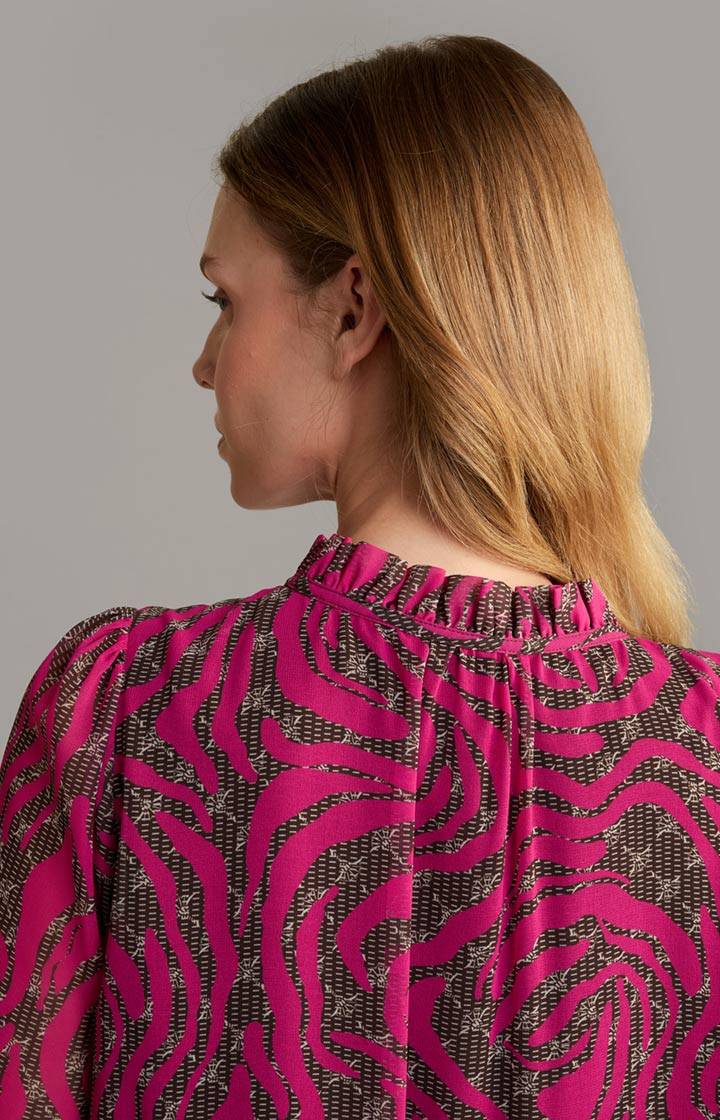 Joop Chiffon-Kleid In Pink/Dunkelbraun