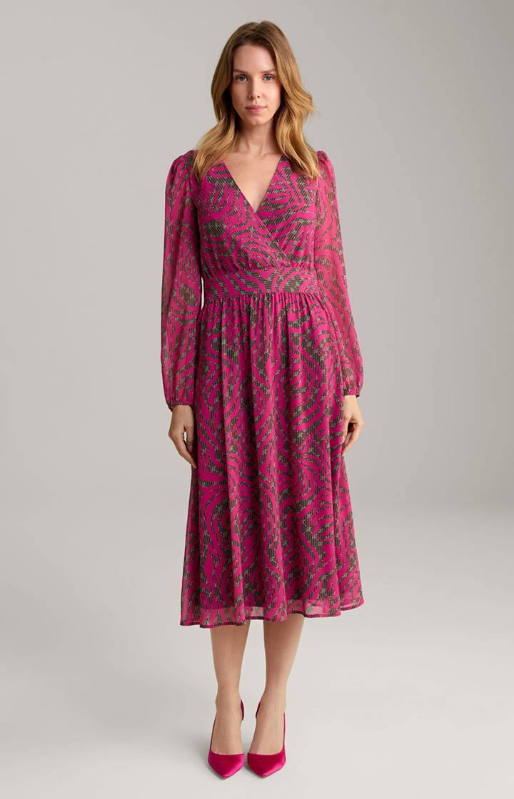 Joop Chiffon-Kleid in Pink/Dunkelbraun