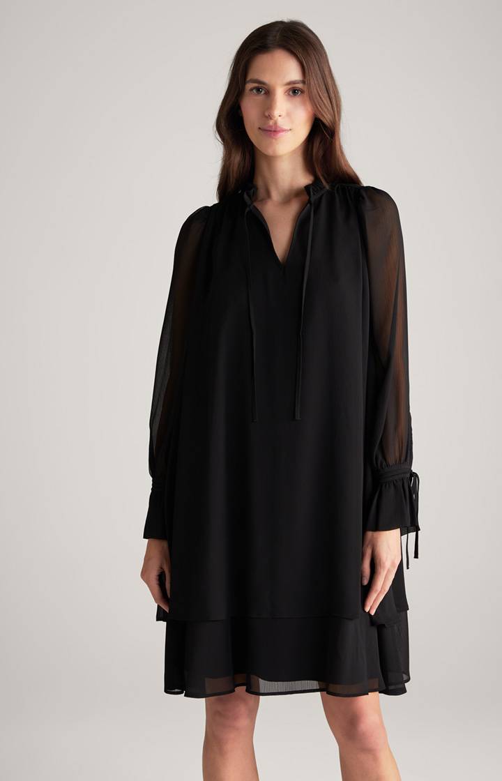 Joop Chiffon-Kleid in Schwarz