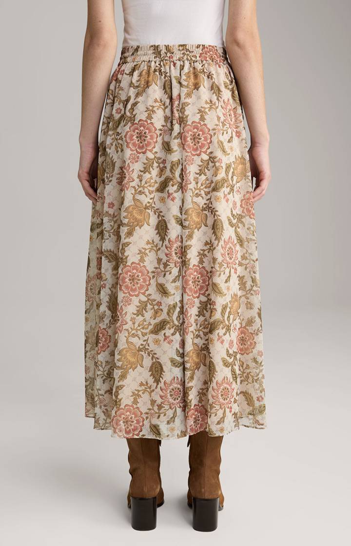Joop Chiffon-Rock In Beige Gemustert