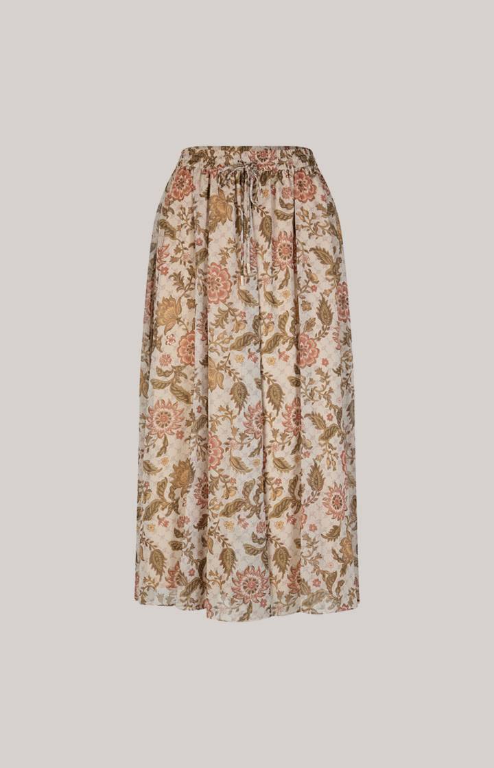 Joop Chiffon-Rock In Beige Gemustert