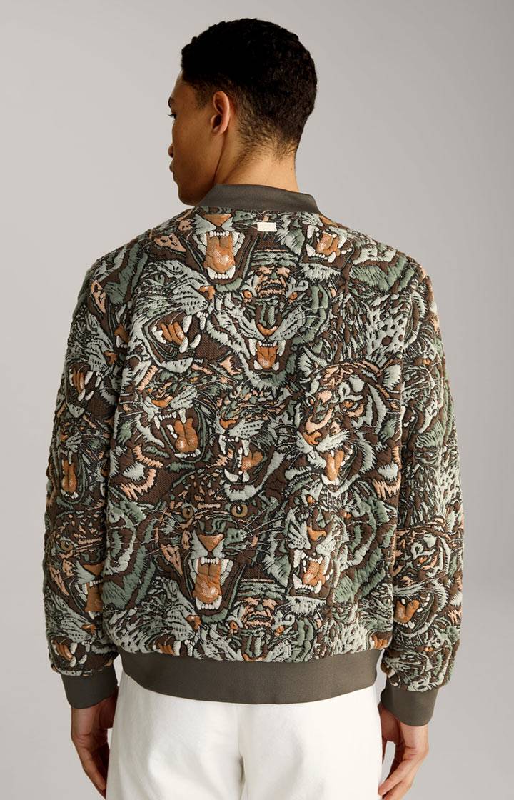 Joop Collegejacke Danger In Grün/Braun Gemustert