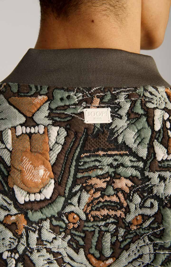 Joop Collegejacke Danger In Grün/Braun Gemustert