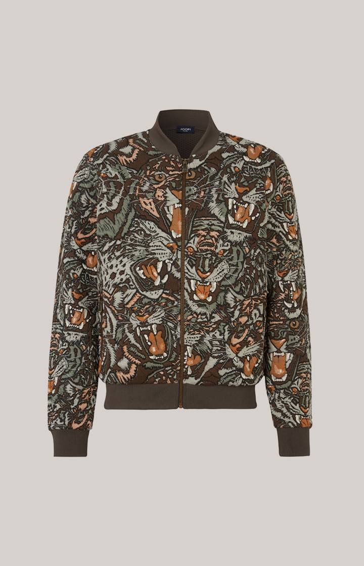 Joop Collegejacke Danger In Grün/Braun Gemustert