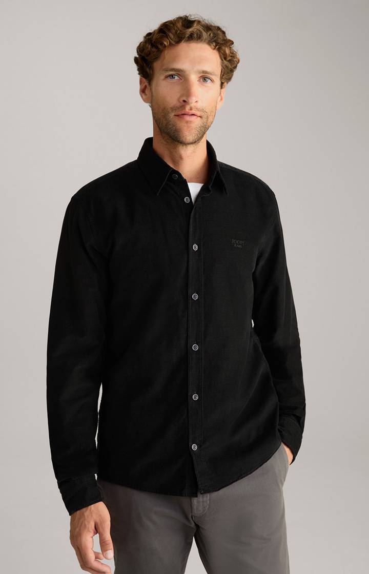 Joop Cord-Hemd Hanson in Schwarz