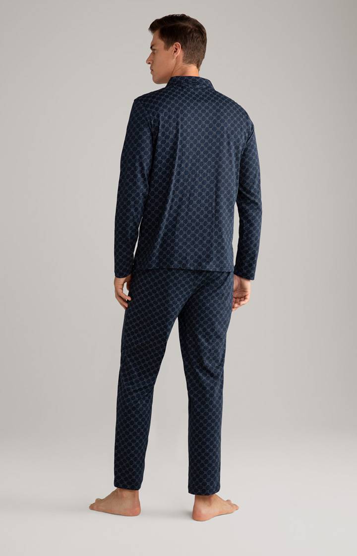 Joop Cornflower Baumwoll-Pyjama In Dunkelblau