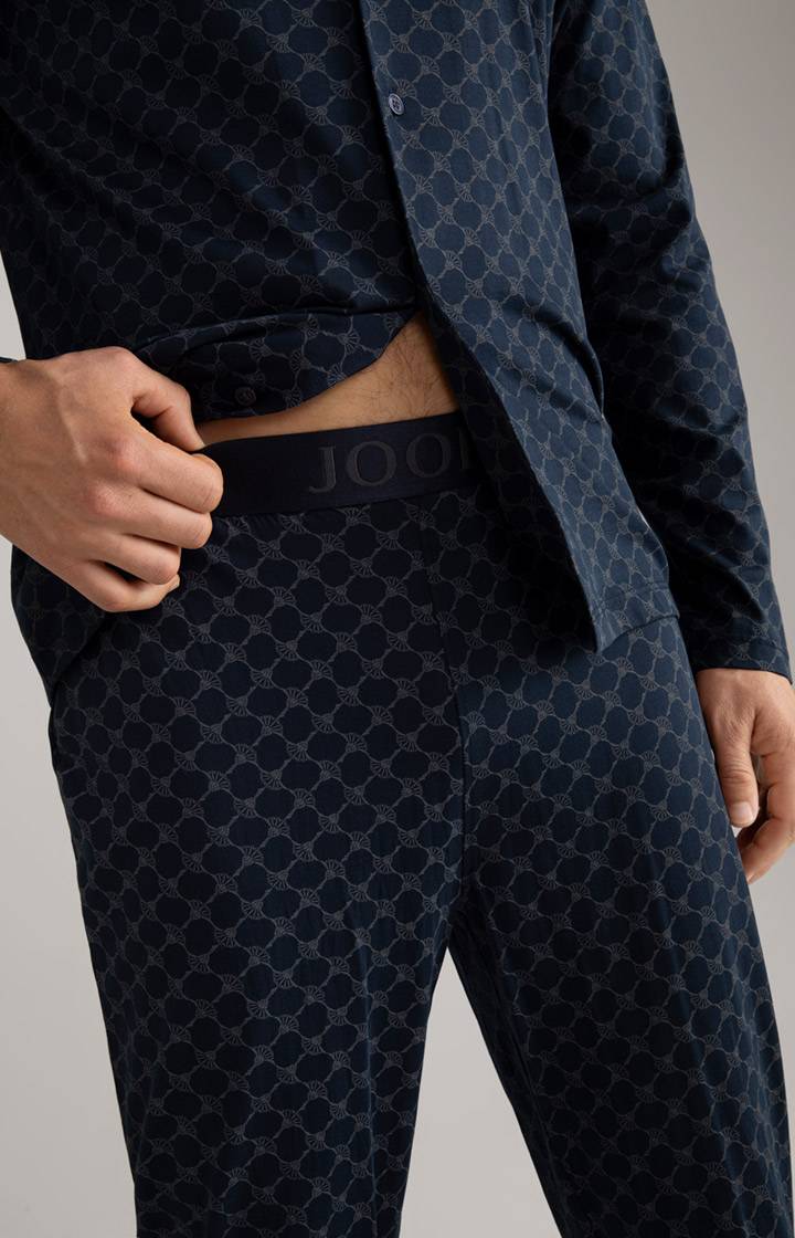 Joop Cornflower Baumwoll-Pyjama In Dunkelblau