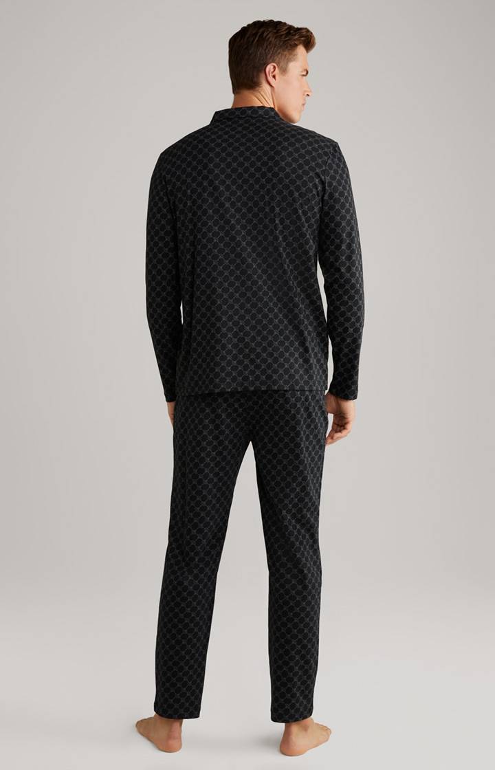 Joop Cornflower Baumwoll-Pyjama In Schwarz