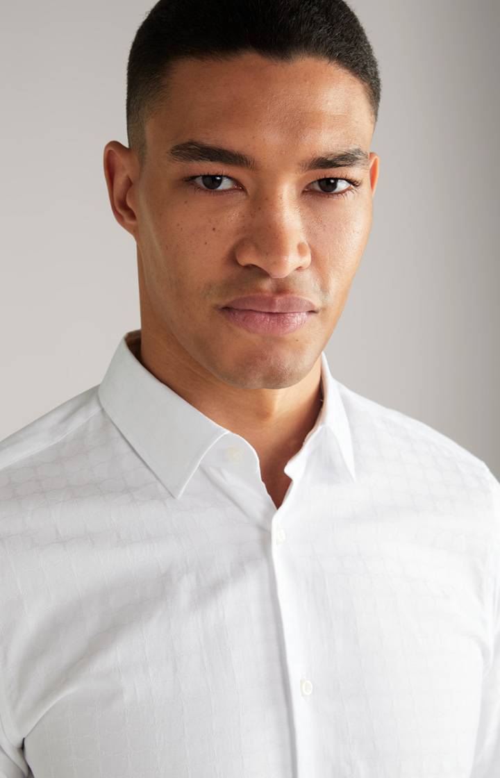 Joop Cornflower-Hemd Pit In Weiß Gemustert