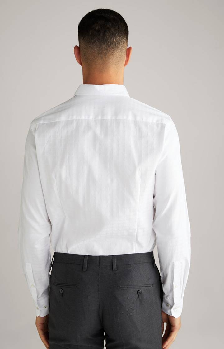 Joop Cornflower-Hemd Pit In Weiß Gemustert