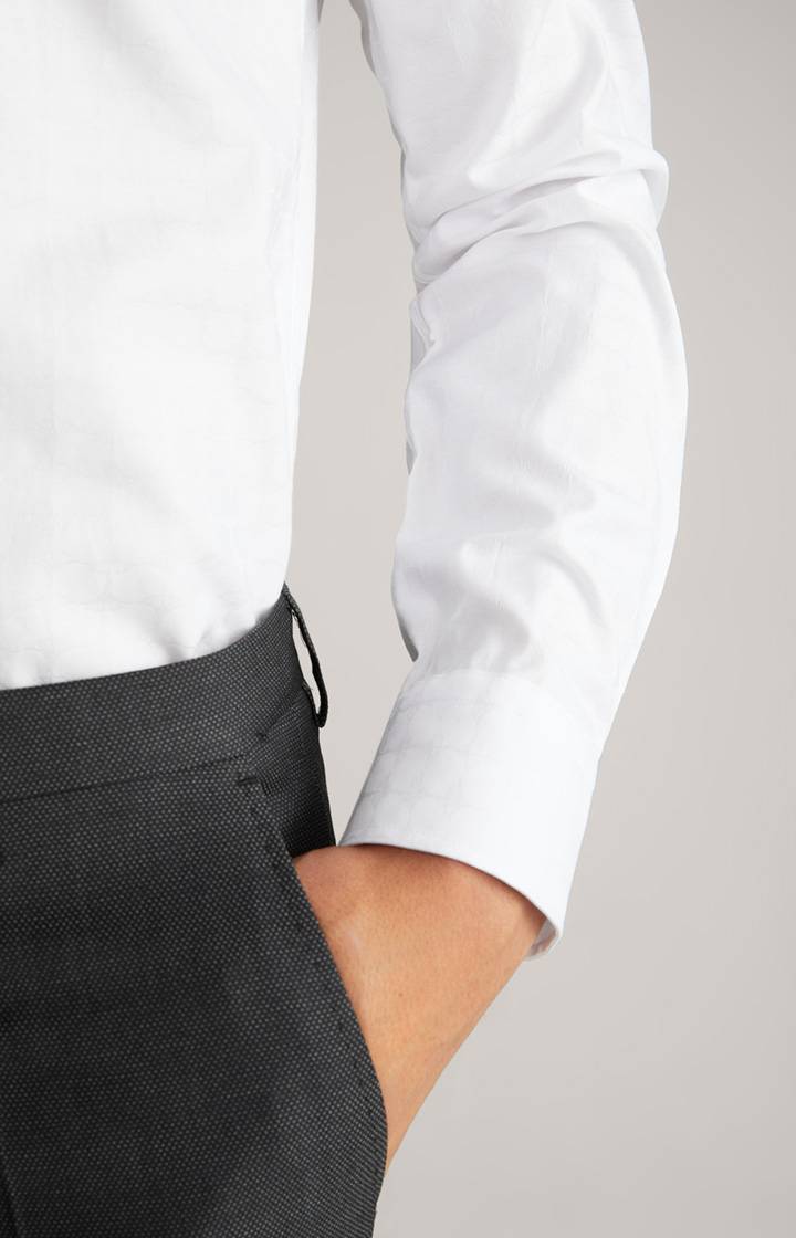 Joop Cornflower-Hemd Pit In Weiß Gemustert