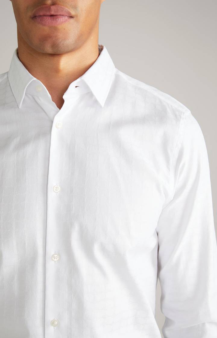 Joop Cornflower-Hemd Pit In Weiß Gemustert