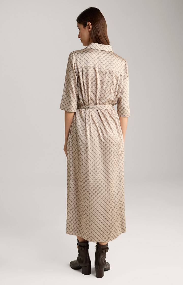 Joop Cornflower-Hemdblusenkleid In Beige Gemustert
