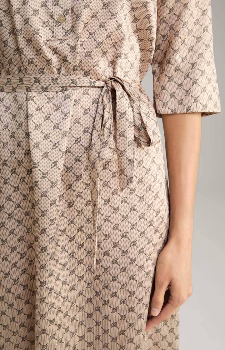 Joop Cornflower-Hemdblusenkleid In Beige Gemustert
