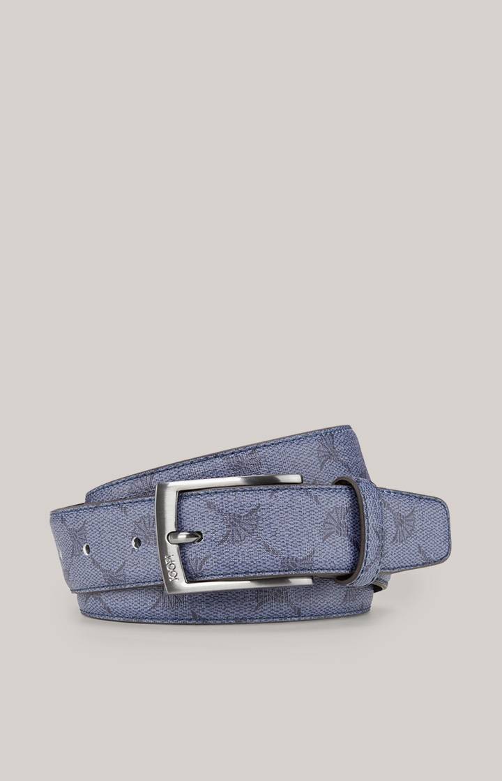 Joop Cornflower-Ledergürtel in Blau gemustert