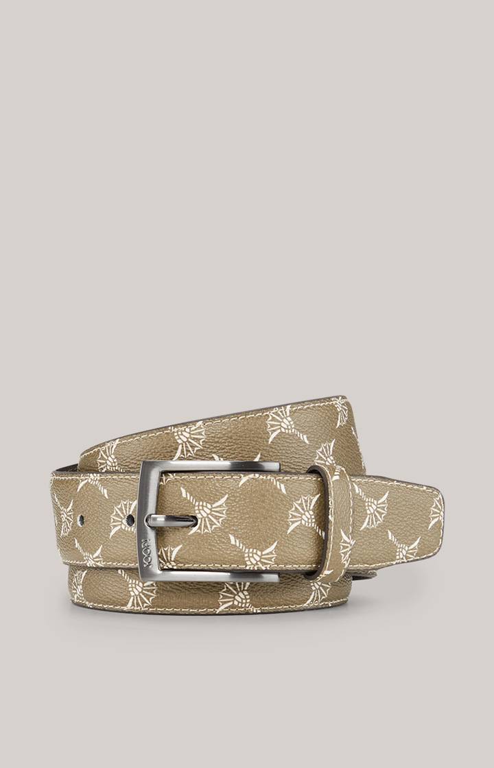 Joop Cornflower-Ledergürtel in Oliv gemustert