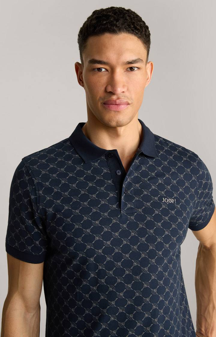 Joop Cornflower Poloshirt Paigam In Navy Gemustert