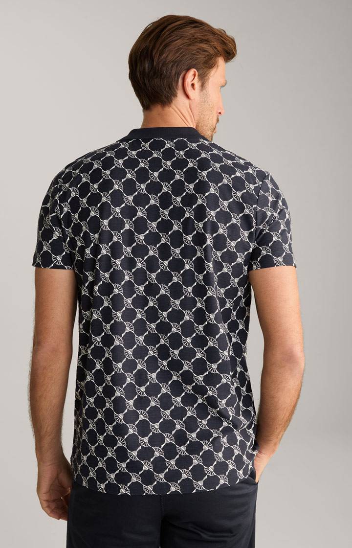 Joop Cornflower-Poloshirt Thilo In Navy Gemustert