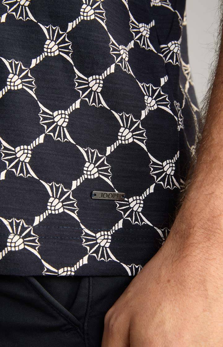Joop Cornflower-Poloshirt Thilo In Navy Gemustert
