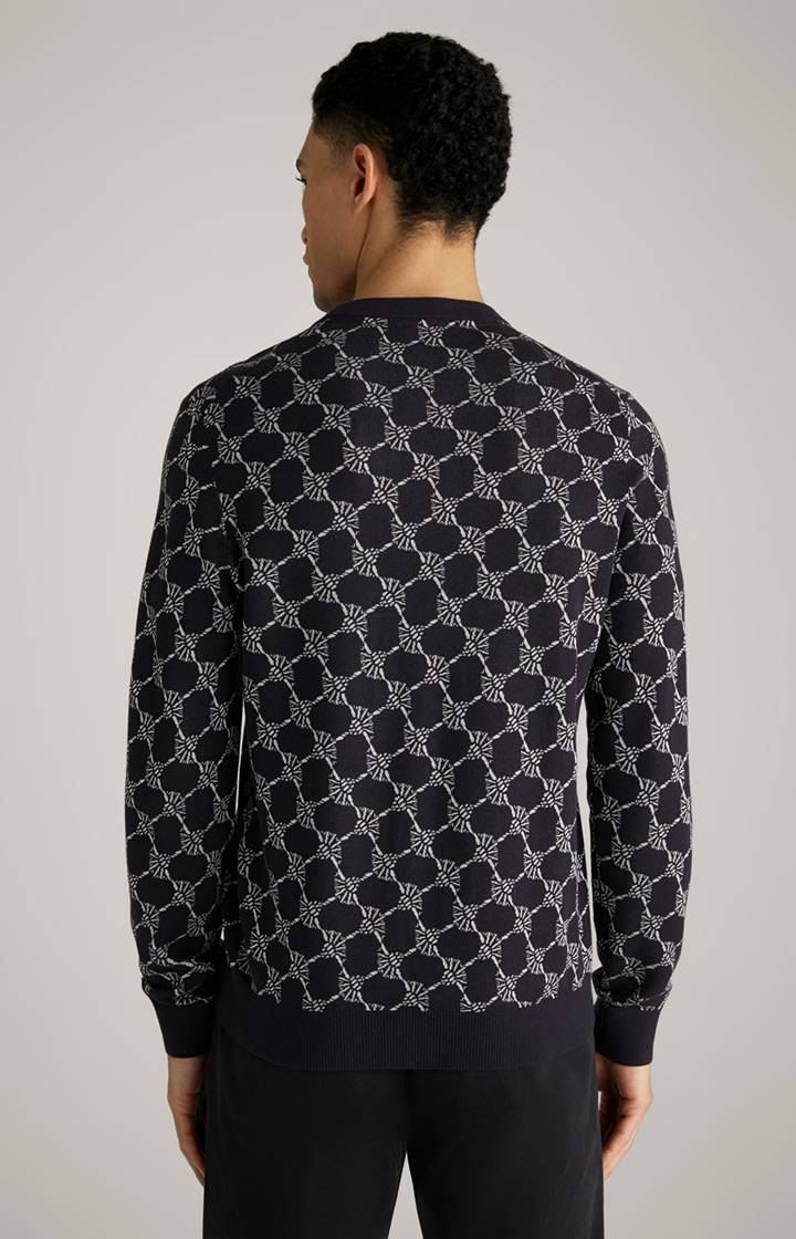 Joop Cornflower-Pullover Ravon In Navy Gemustert