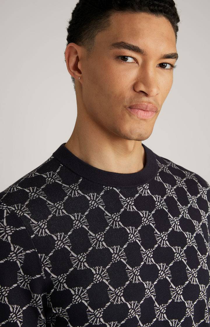 Joop Cornflower-Pullover Ravon In Navy Gemustert