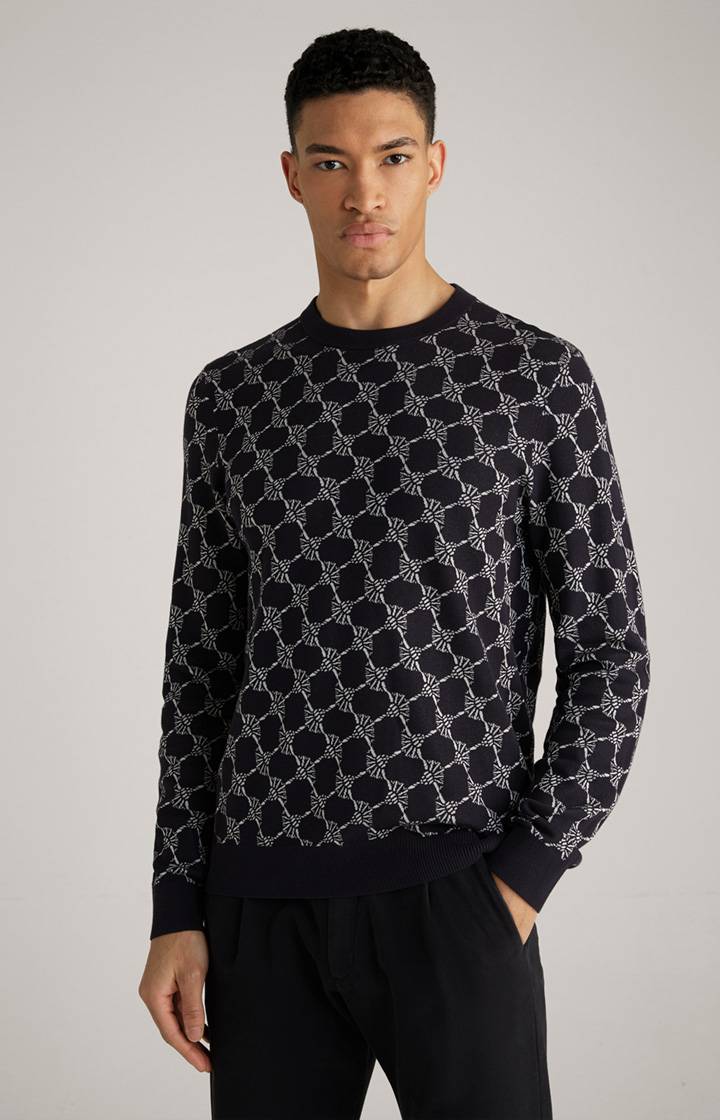 Joop Cornflower-Pullover Ravon in Navy gemustert
