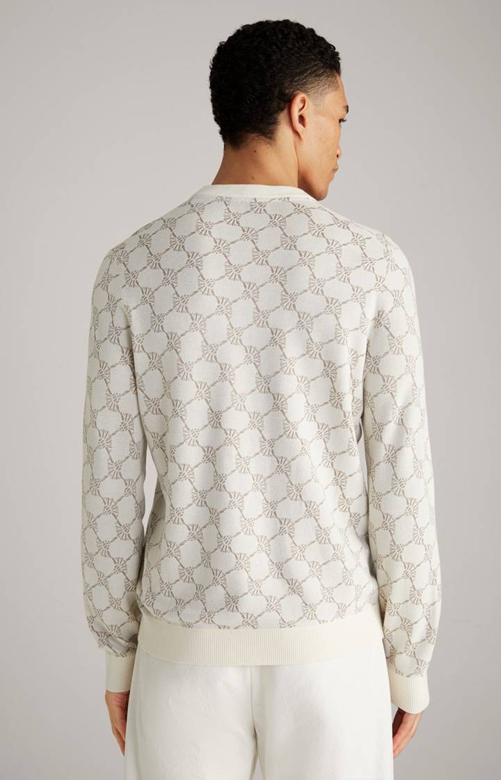 Joop Cornflower-Pullover Ravon In Weiß Gemustert