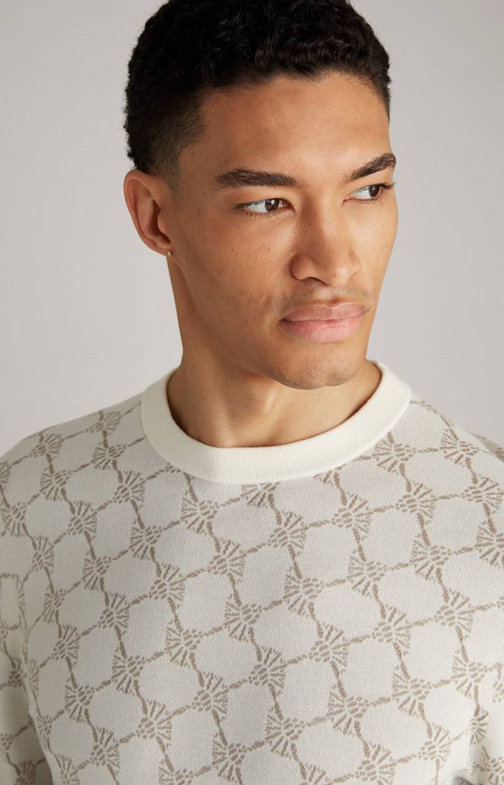 Joop Cornflower-Pullover Ravon In Weiß Gemustert