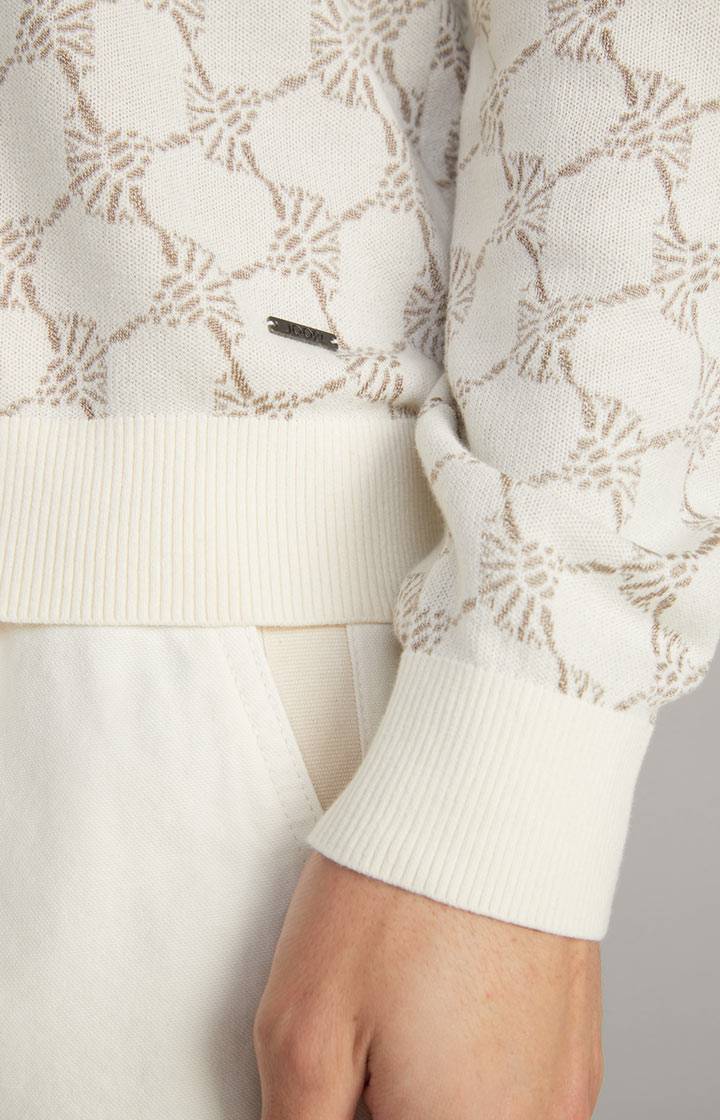 Joop Cornflower-Pullover Ravon In Weiß Gemustert