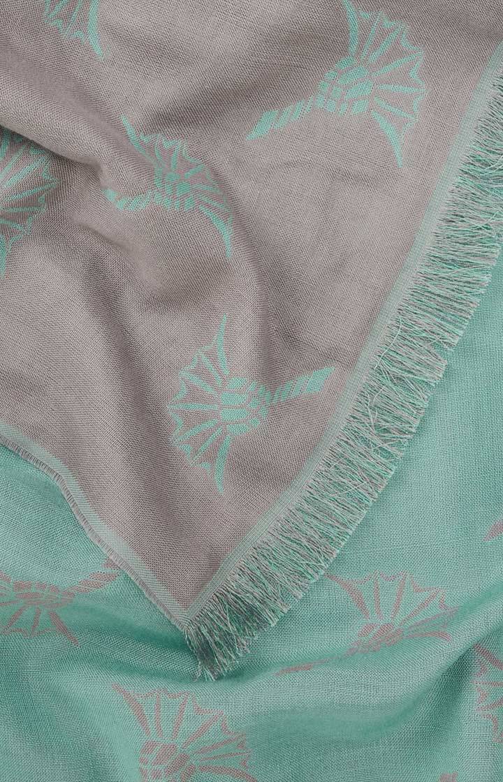 Joop Cornflower-Schal Feris In Grün/Hellgrau