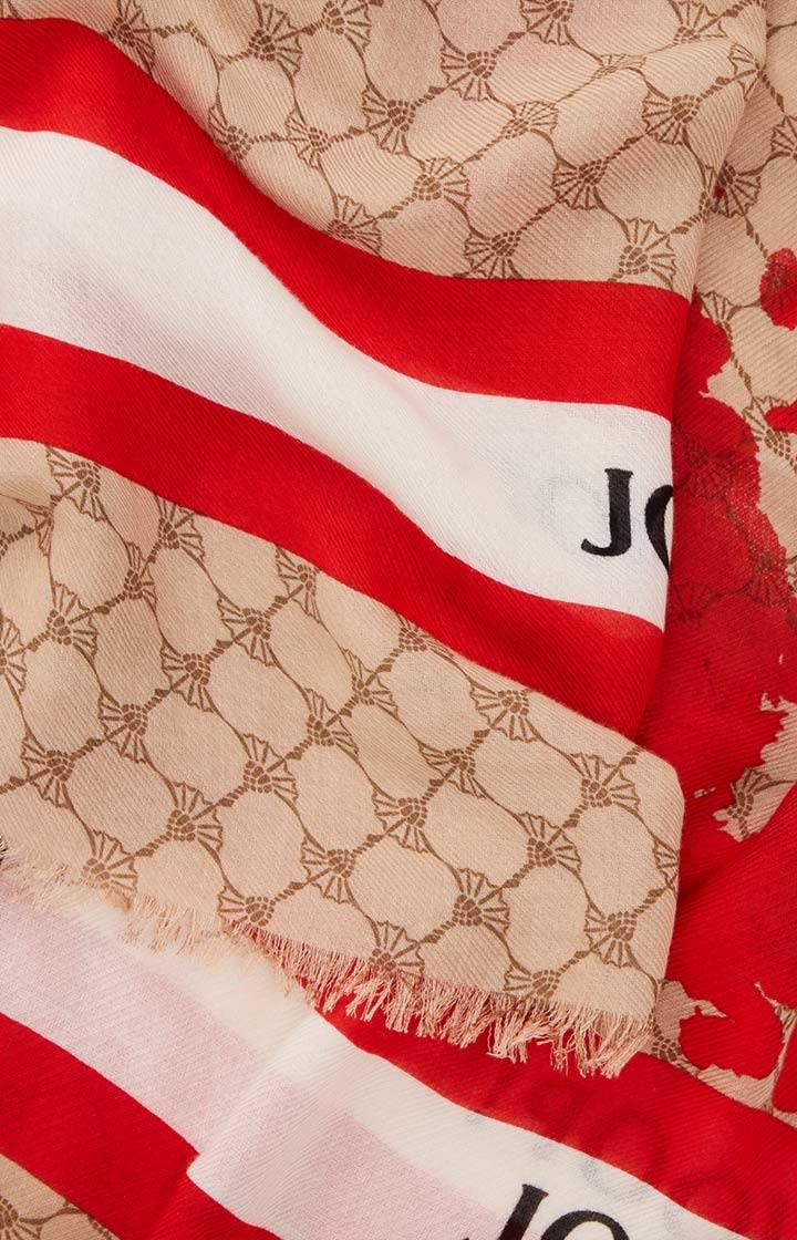 Joop Cornflower-Schal In Beige/Rot