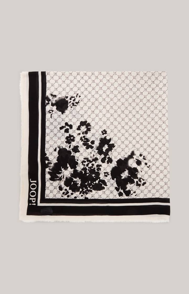 Joop Cornflower-Schal in Schwarz/Ecru