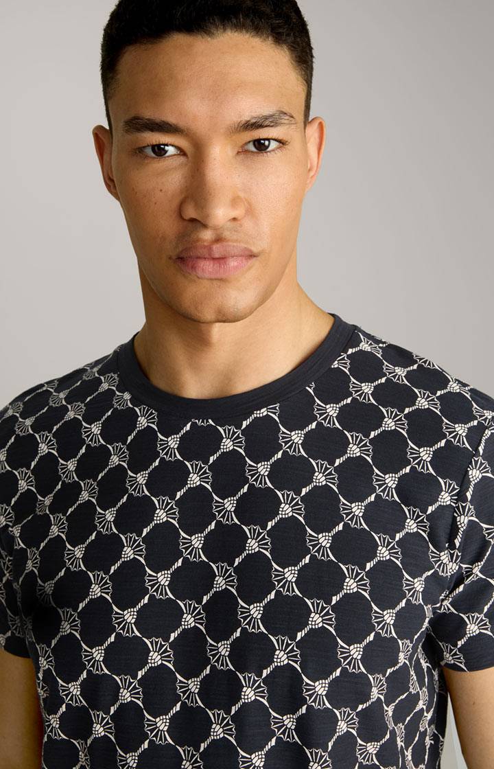 Joop Cornflower-T-Shirt Tyron In Navy Gemustert