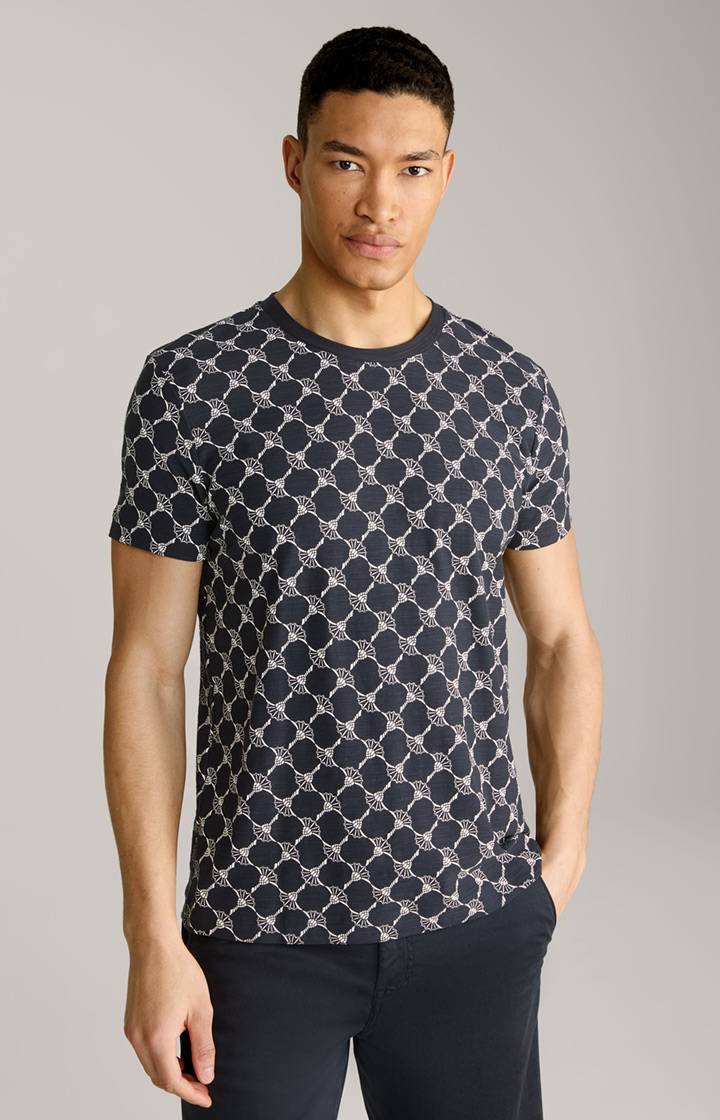 Joop Cornflower-T-Shirt Tyron in Navy gemustert