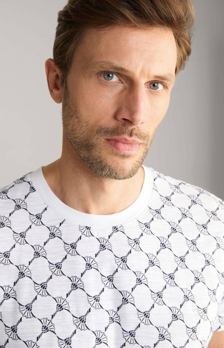 Joop Cornflower-T-Shirt Tyron In Weiß Gemustert