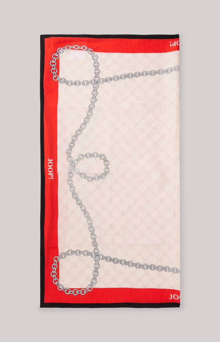 Joop Cornflower-Tuch In Rot/Ecru Gemustert